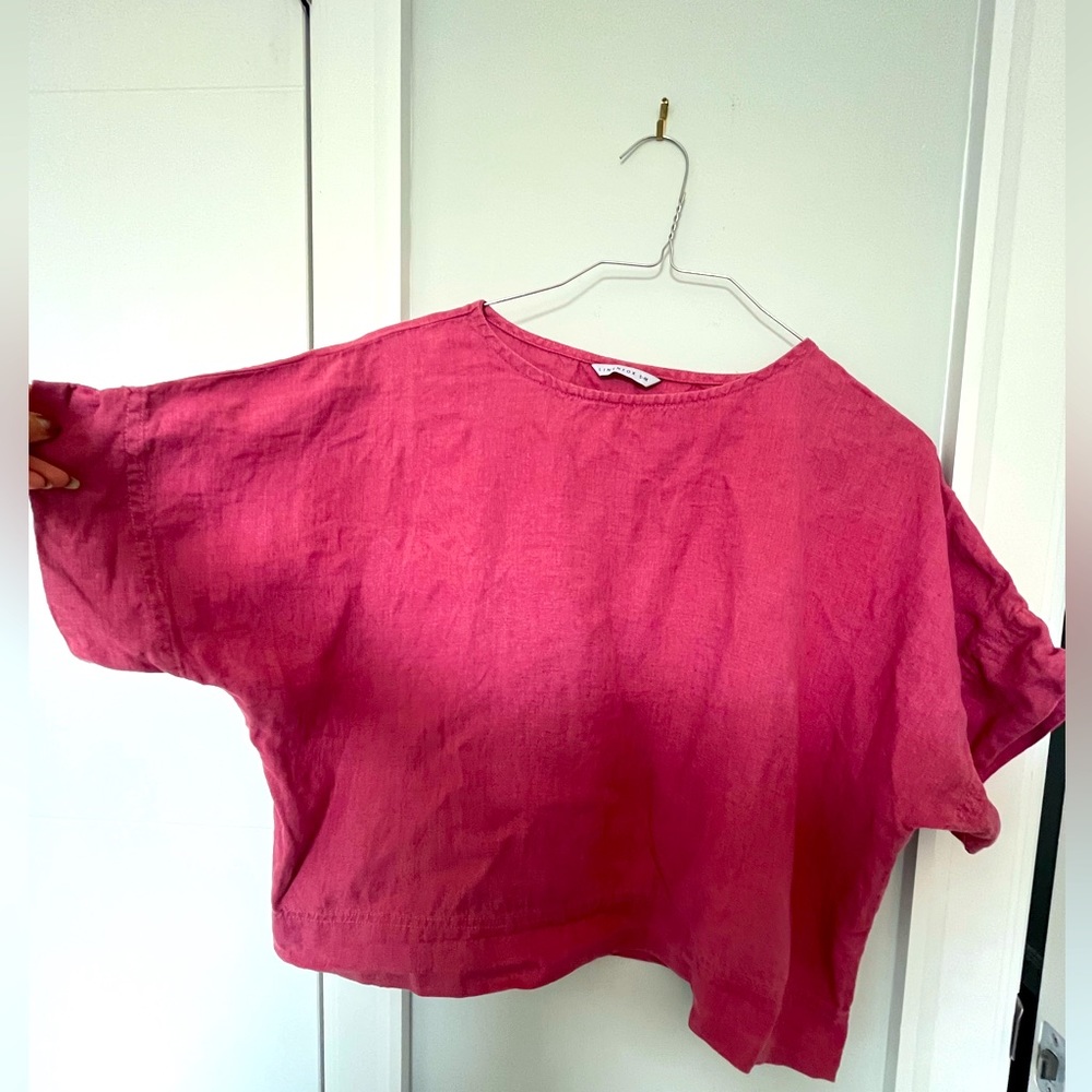 Linenfox Mona top in Watermelon, S-M